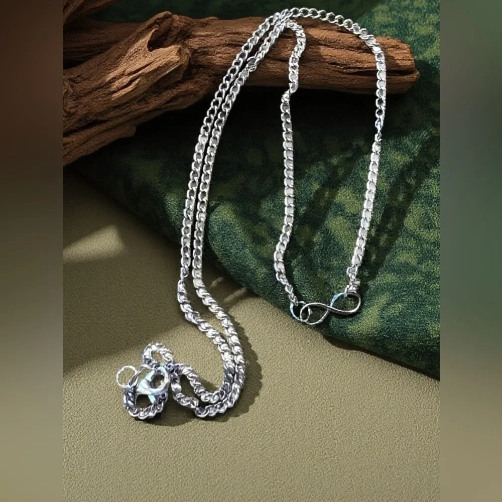 Vintage Dainty and Delicate Infinity Symbol Necklace and Earring Set
